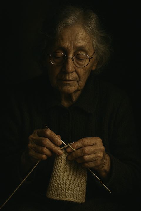 knitting in the dark