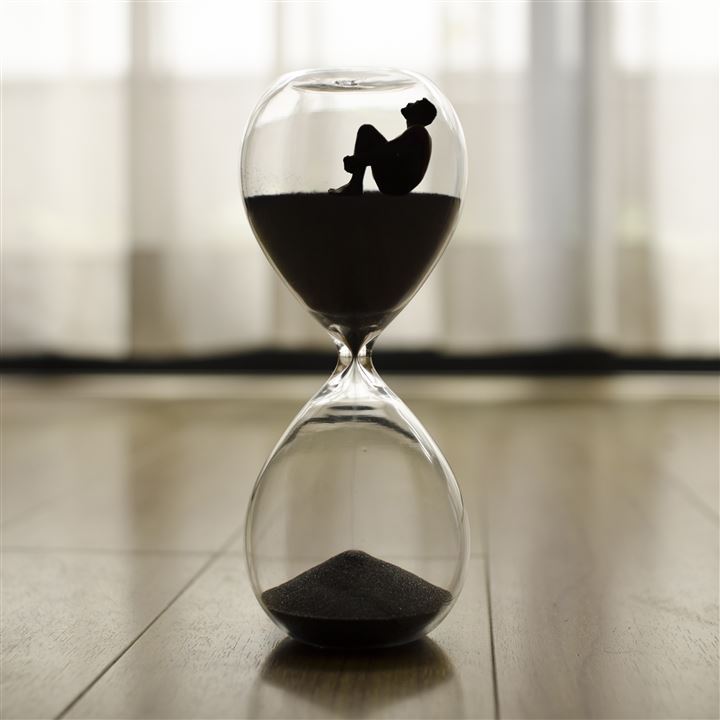 Waiting hourglass