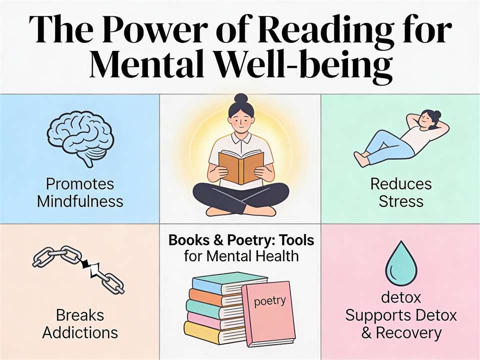 poetry reduces stress, support addiction recovery