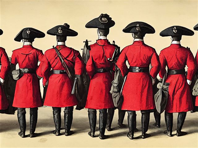 symbol: soldiers wearing red coats