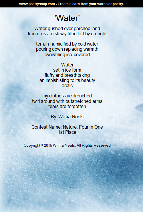 Water Conservation Poem